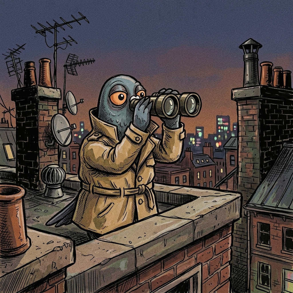 Exhibit C. Rooftop. He was there before the camera.